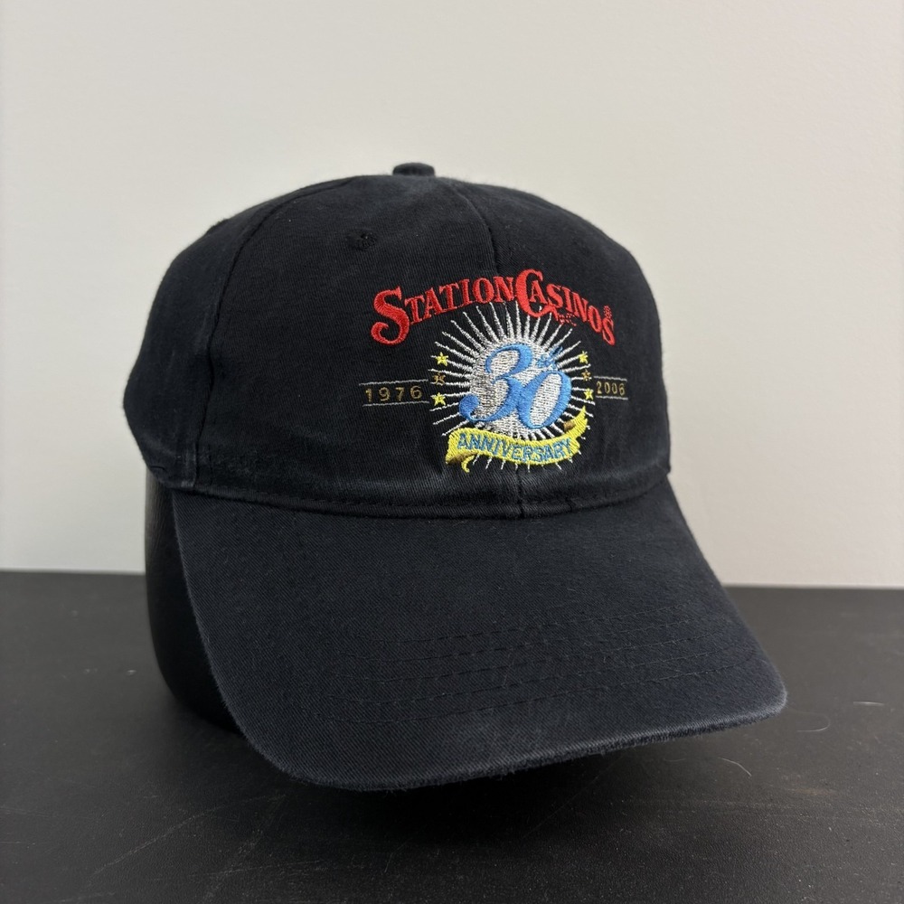 monarch Station Casino Dad Hat Black gambling Las Vegas Cap Strapback Adjustable